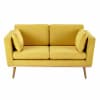 Sofá de 2 lugares amarelo